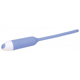 Голубой вибратор для уретры Dilator Vibe - 19 см.